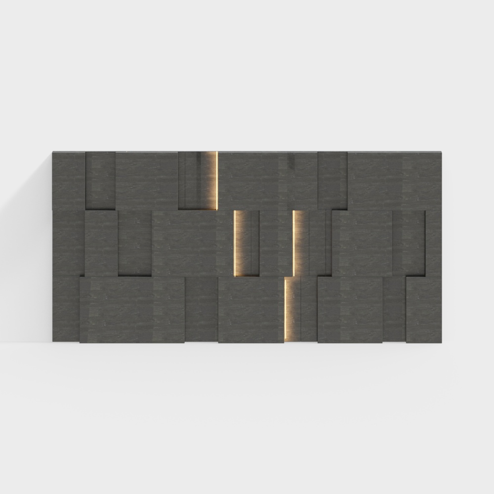 ผนังหลังหินอิฐ