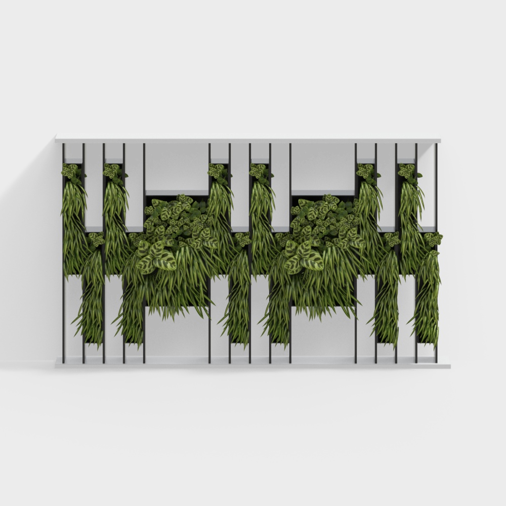 ผนังพื้นหลังพืชสีเขียว