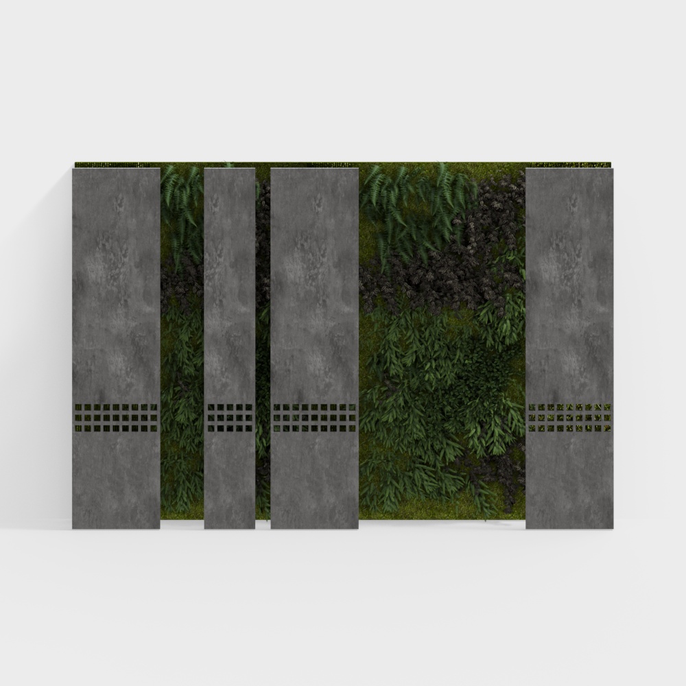 Green plant background wall