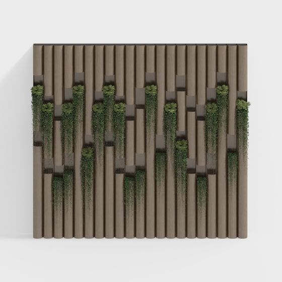 Vertical Garden 3D Model for Modern Art Walls