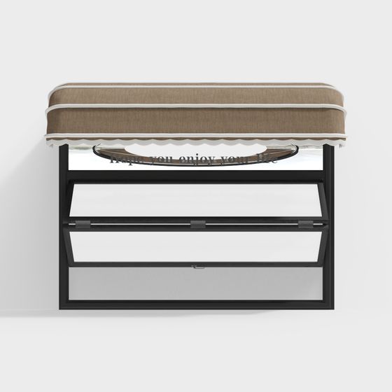 Simple Storage Ottoman 3D model