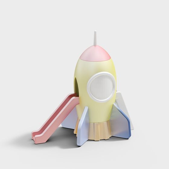 Charming Rocket Playhouse 3D model for Kids