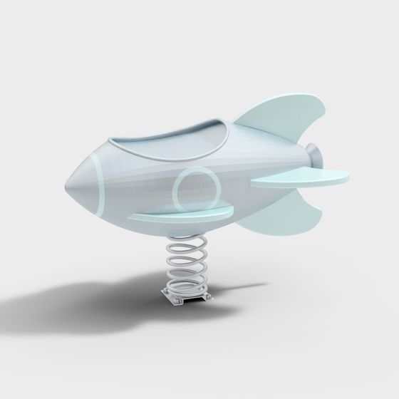 Futuristic Low-Poly Airship 3D model