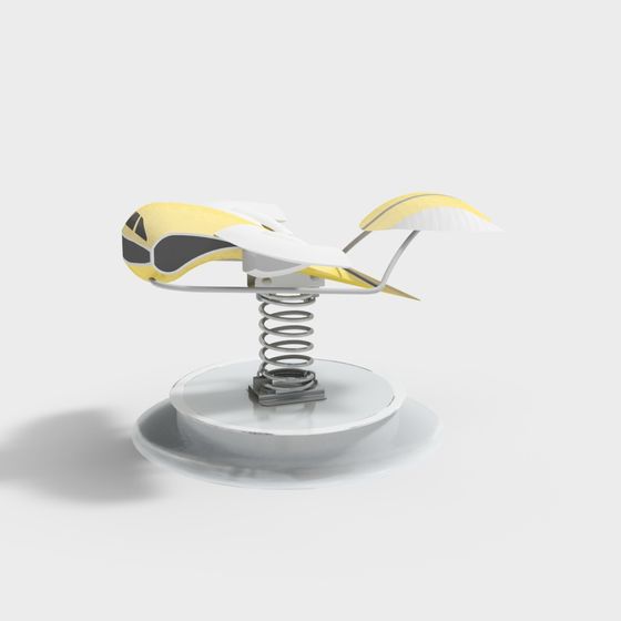 Futuristic Low-Poly Aircraft 3D Model