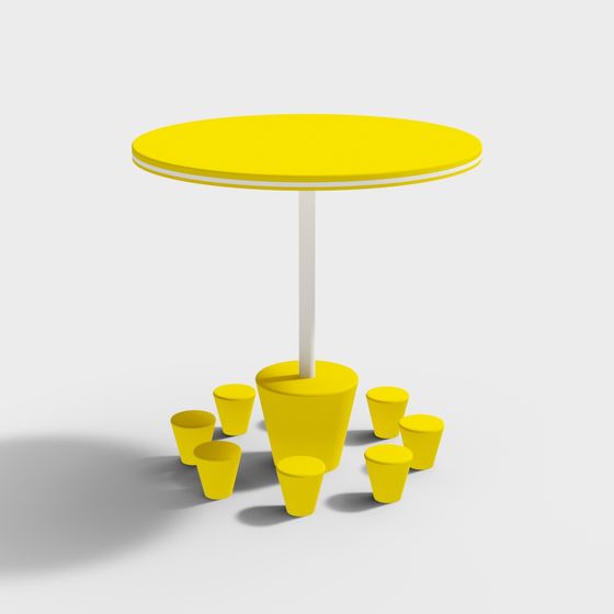 Sunlit Bistro 3D model for Creative Spaces