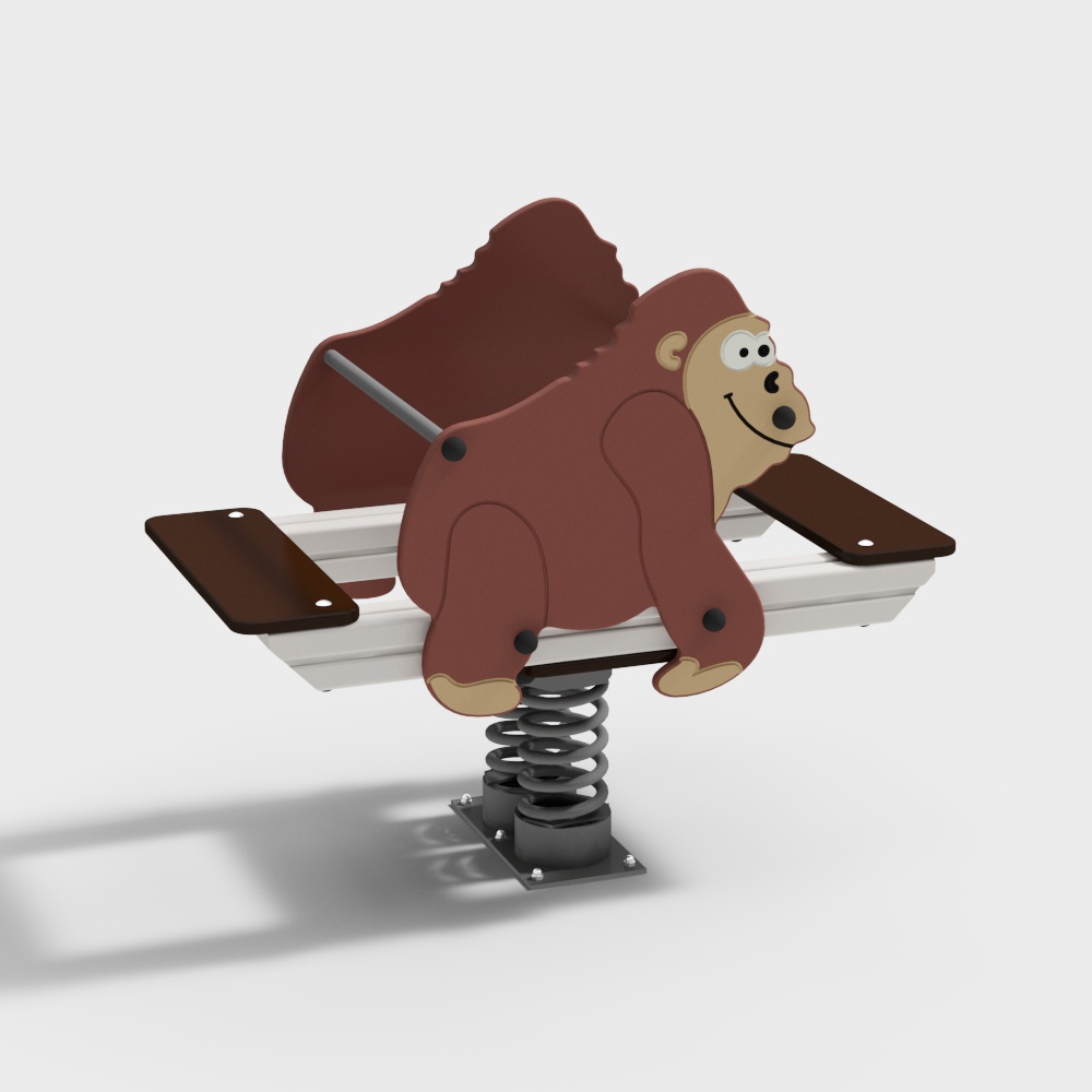 Spring Monkey Seesaw 3D model