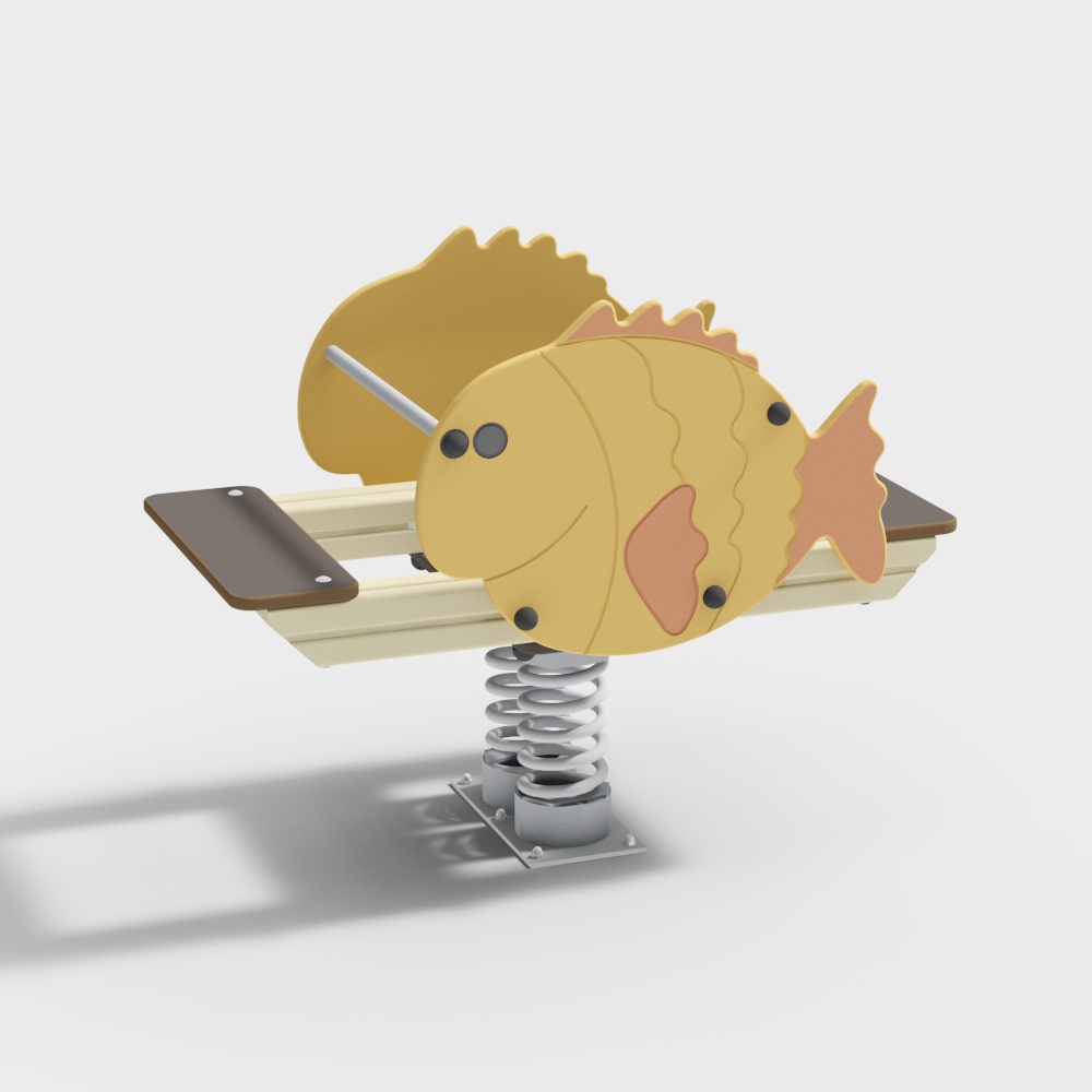 Playful Fish-Shaped Swing 3D model for Kids