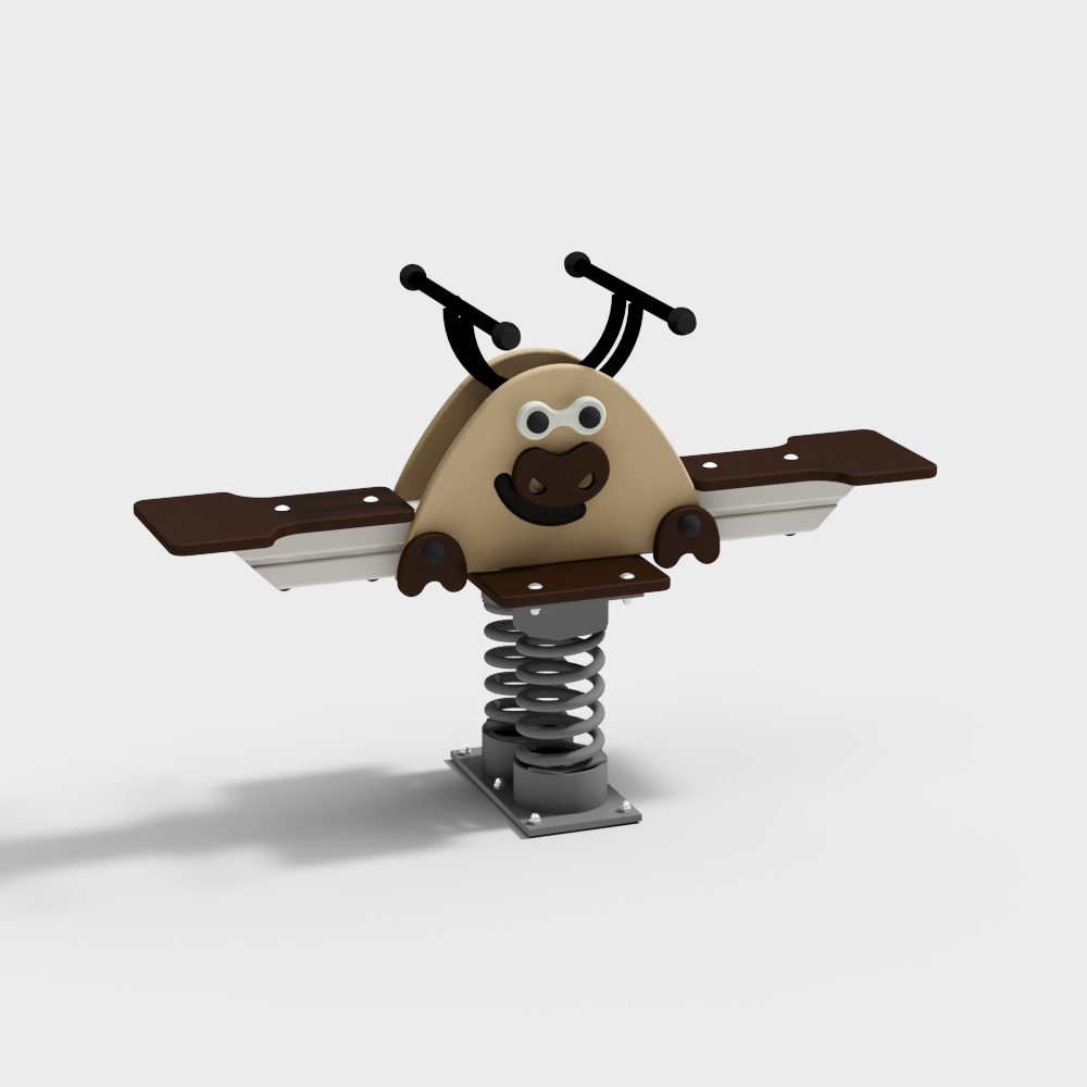 Playful Spring Plane 3D Model