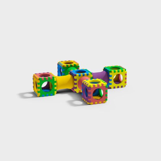 Colorful Building Blocks 3D model