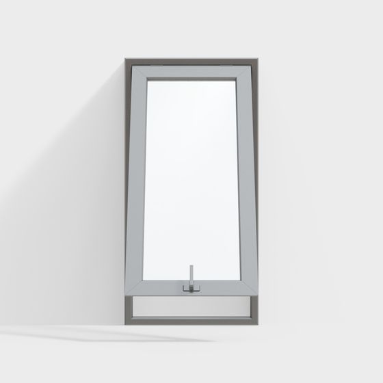 Elegant Gray Folding Windows 3D Model