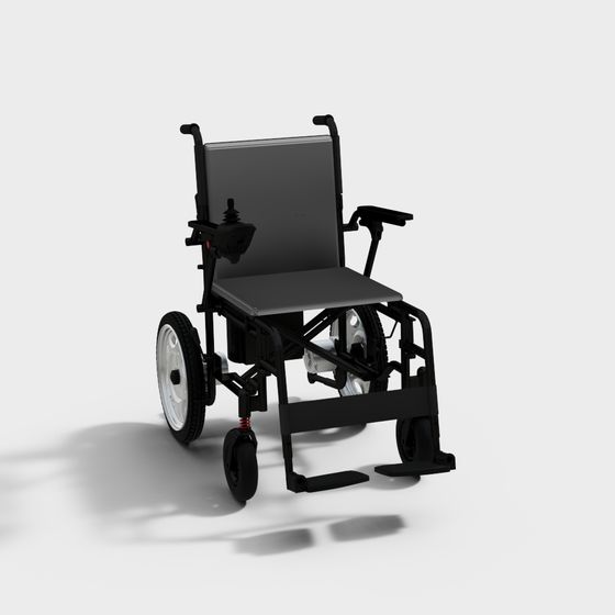 Stylish Low-Polygon Wheelchair 3D model