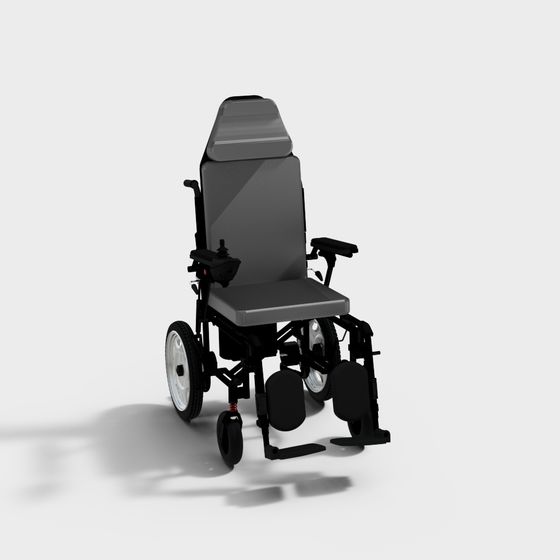 Low-Poly Electric Wheelchair 3D Model