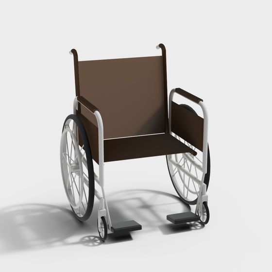 Elegant Low-Poly Wheelchair 3D model