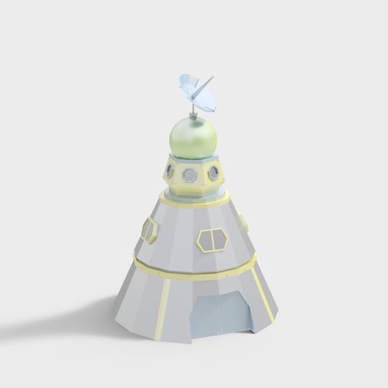 Futuristic Space Capsule 3D model