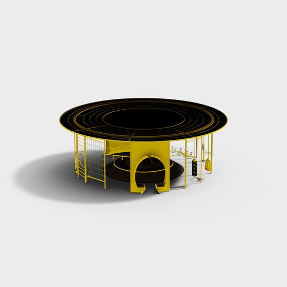 Futuristic Circular Platform 3D model for Creative Projects