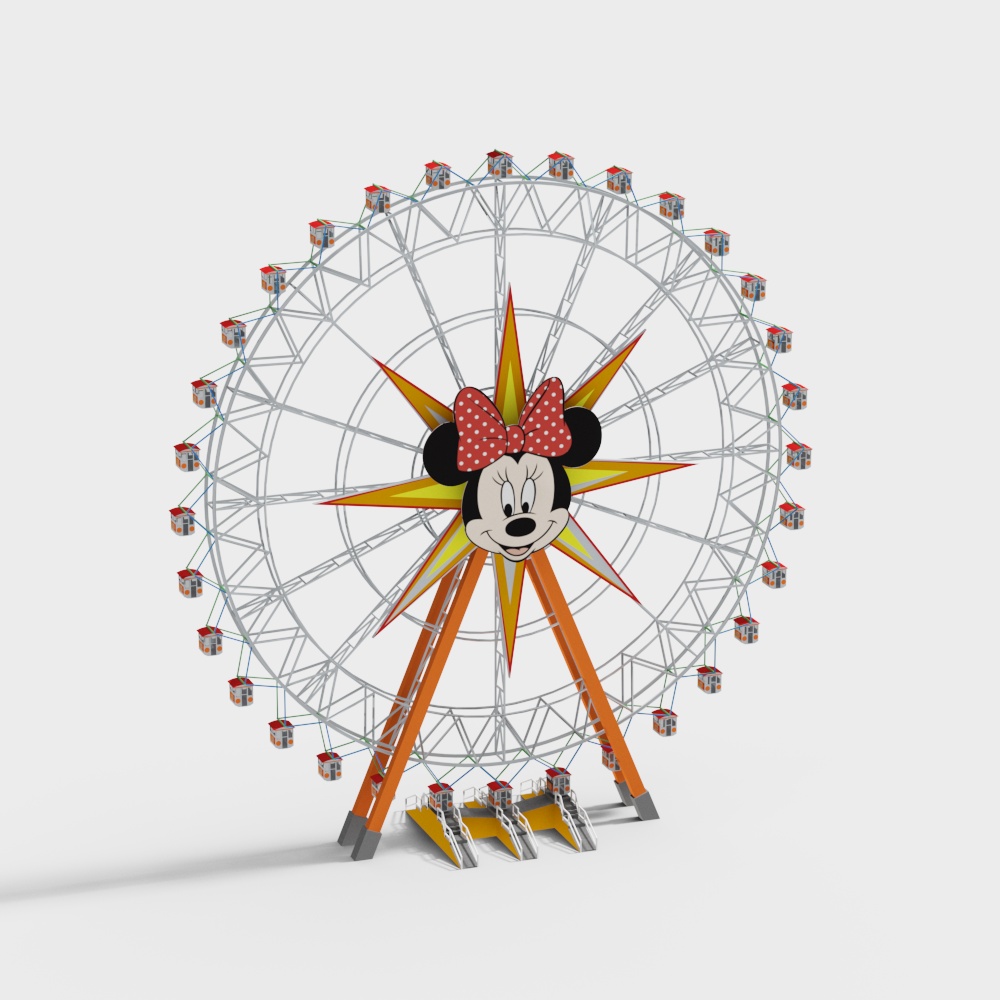 Minnie Mouse Ferris Wheel 3D model