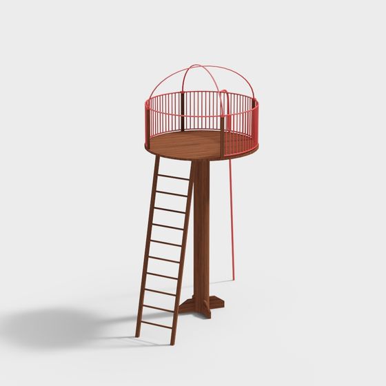 Charming Treehouse Observation Tower 3D model for Kids