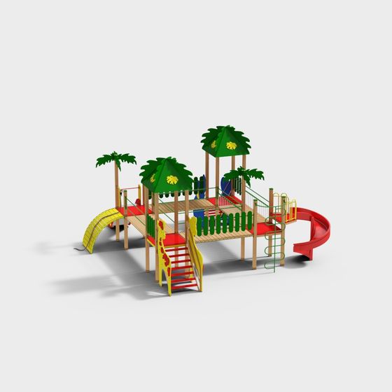 Jungle Adventure Playground 3D model for Creative Projects