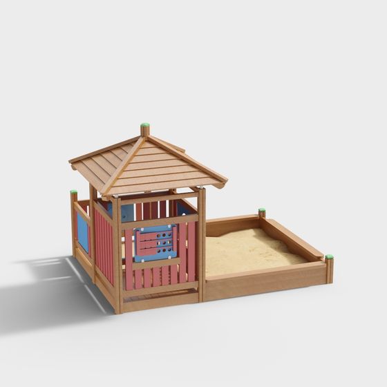 Low-Poly Children's Playground 3D model