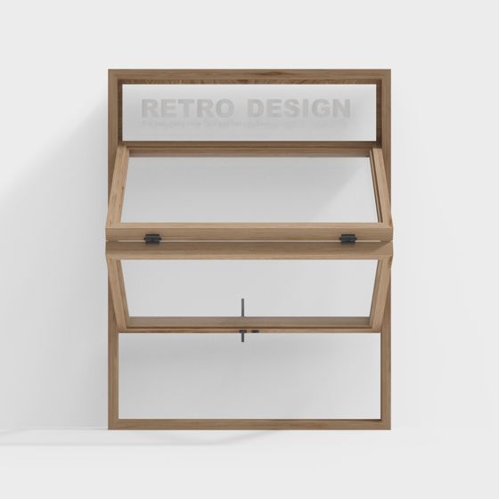 Retro Design Window Cabinet 3D model