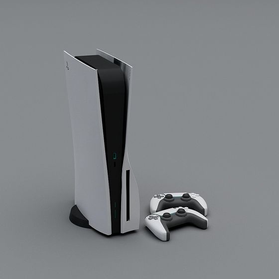 PlayStation 5 Console and Controllers 3D model