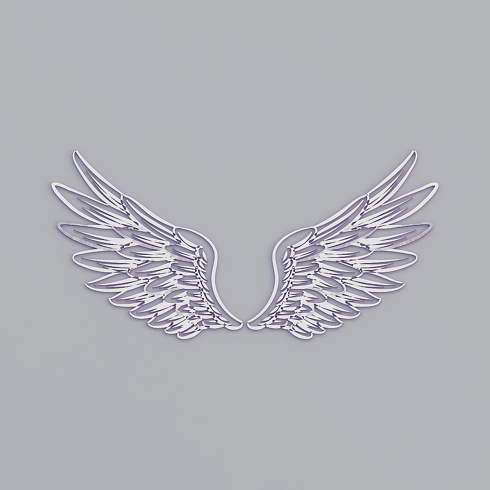 Elegant Angel Wings 3D Model