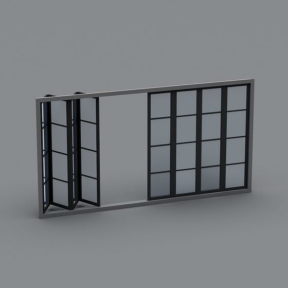 Industrial Style Folding Door 3D model