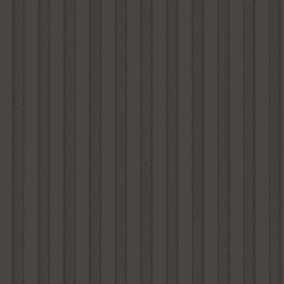 Dark grey vertical striped wall panel texture with matte finish on white background