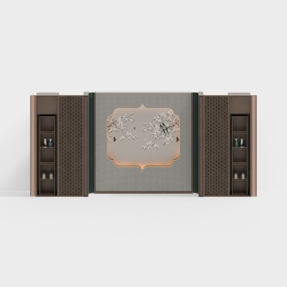 Elegantly Crafted Asian-Themed 3D Model