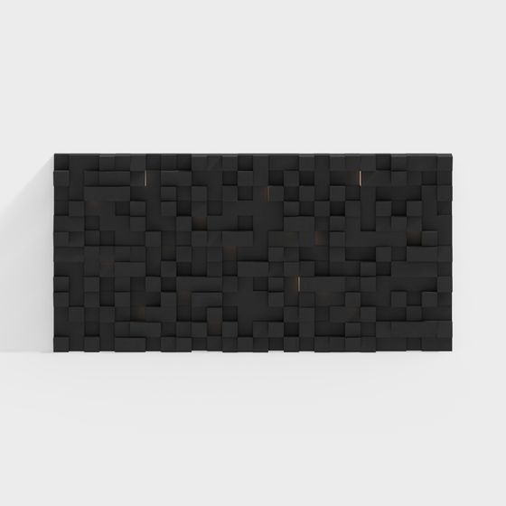 Cubic Wall 3D Model - Low Polygon, High Detail