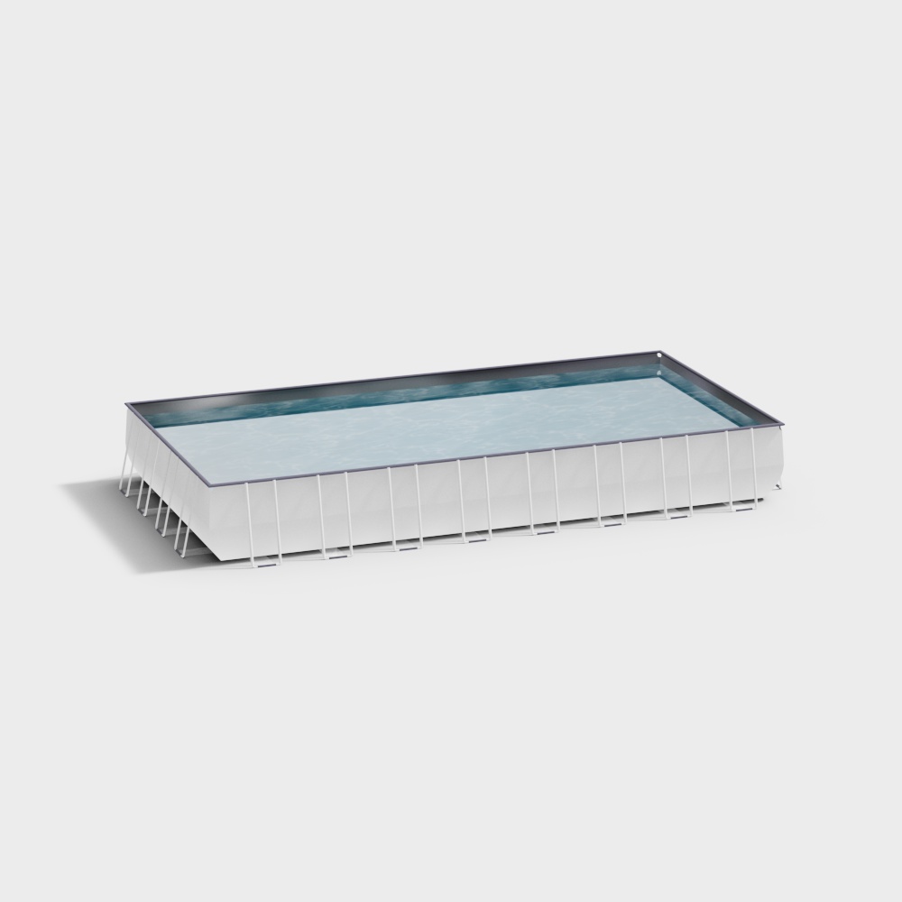 Low-Polygon Rectangular Pool 3D model