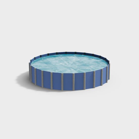 Round Above-Ground Pool 3D model