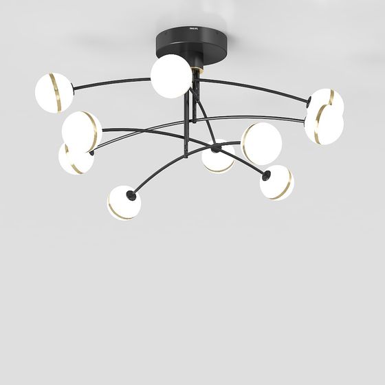 Unique Low-Poly Chandelier 3D model