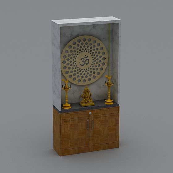 Indian Altar Cabinet 3D model