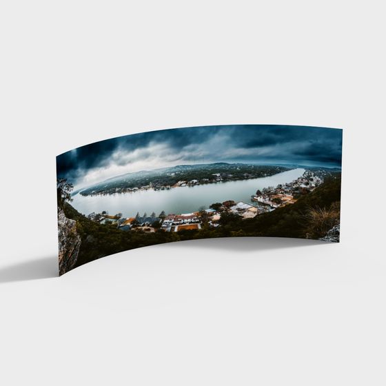 River Valley Panorama 3D model for Creative Projects