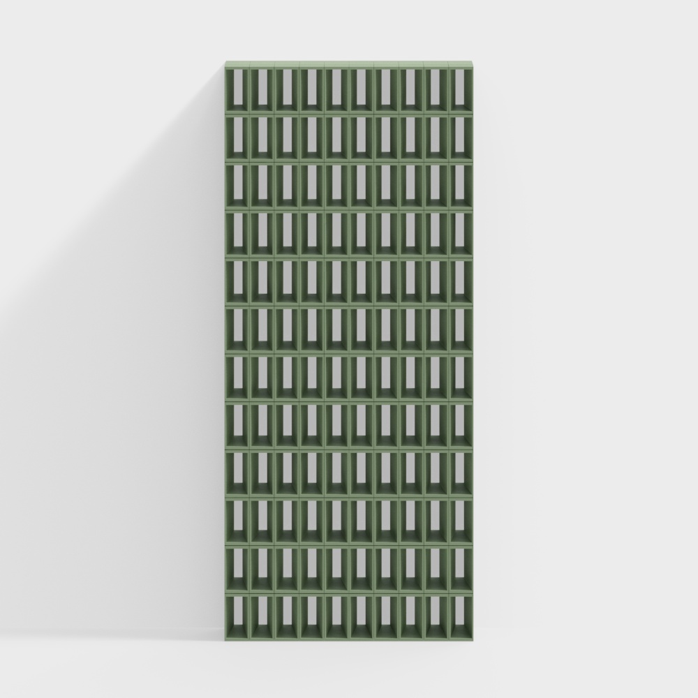 Wabi-sabi style cement brick partition