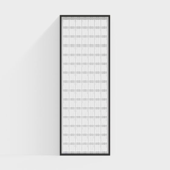 Modern Gradient Glass Partition 3D Model in White