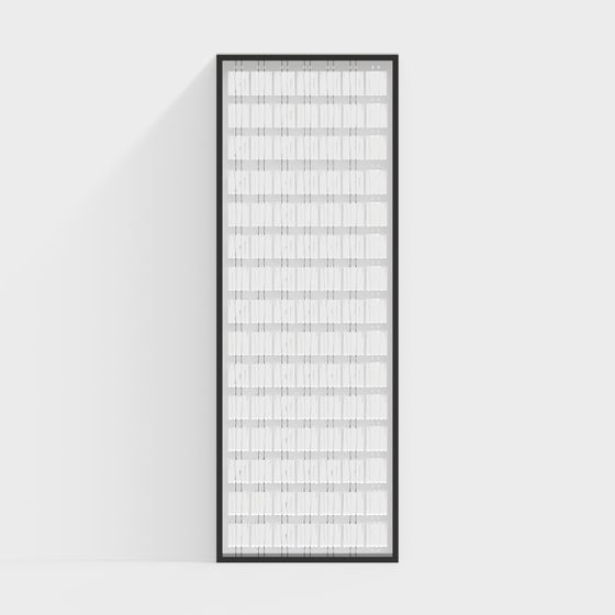Modern White Gradient Glass Partition 3D Model