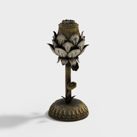 Lotus Table Lamp 3D model for Creative Projects