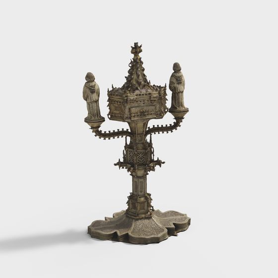 Medieval Castle Candelabrum 3D model