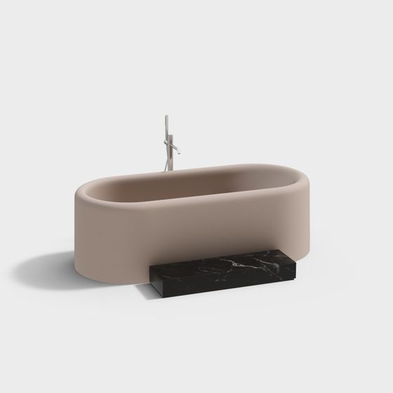 Elegant Minimalist Bathtub 3D model
