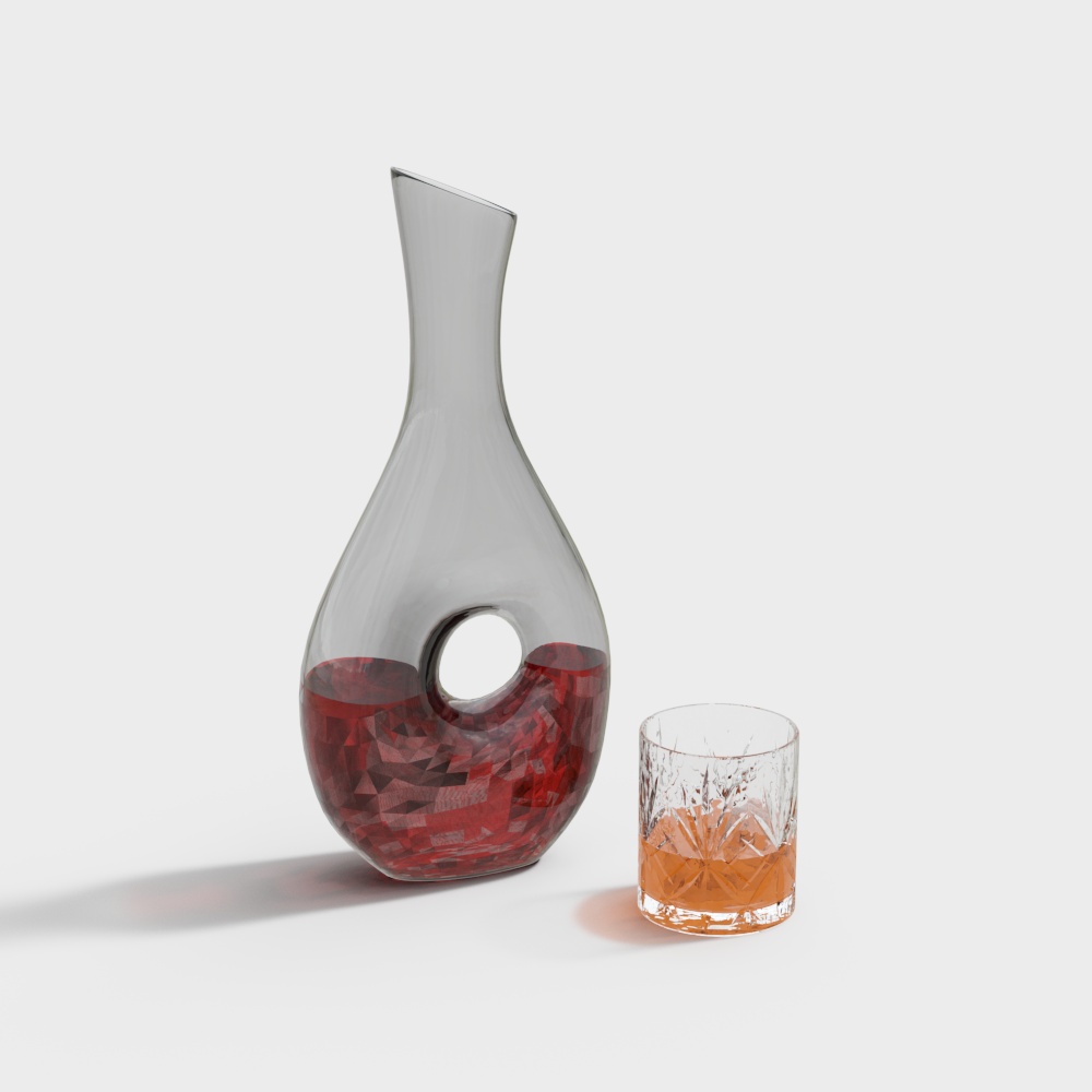 Modern wineware decanter