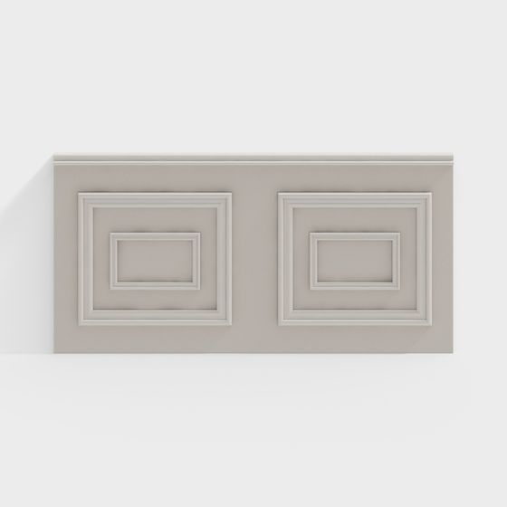 Elegant Low-Poly Wall Panel 3D model