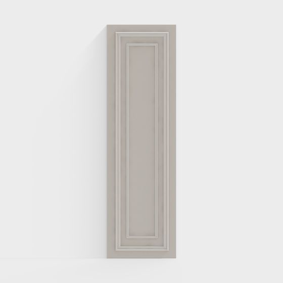 Elegant Low-Poly Door Panel 3D Model