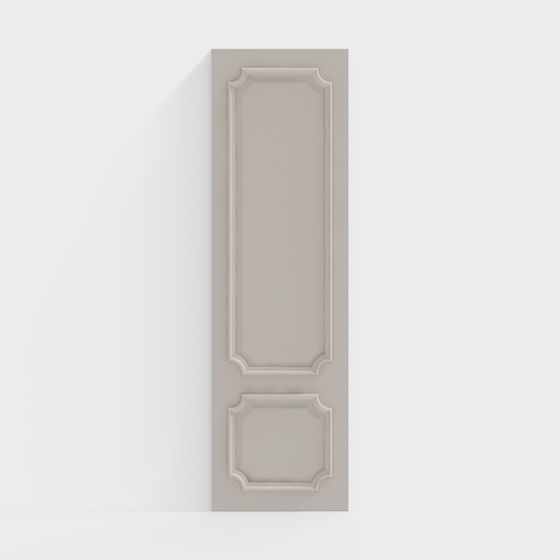 Elegant Low-Poly Door Panel 3D model