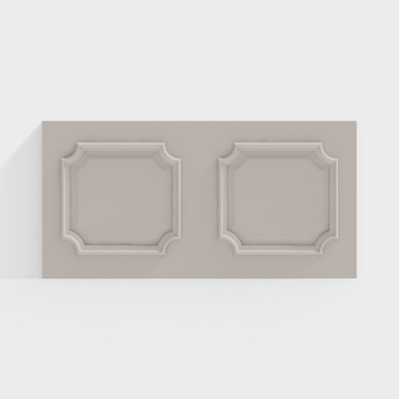 Dual-Frame Relief Panel Low-Poly 3D model for Creative Applications