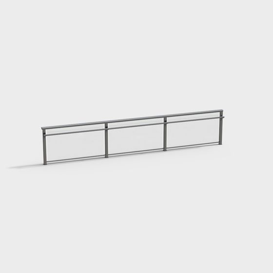 Stylish Metal Railing 3D Model