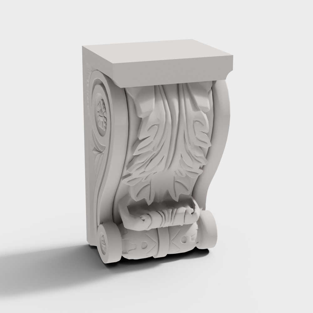 Elegant Low Poly Architectural Column 3D model