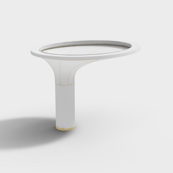 Streamlined Round Table 3D model