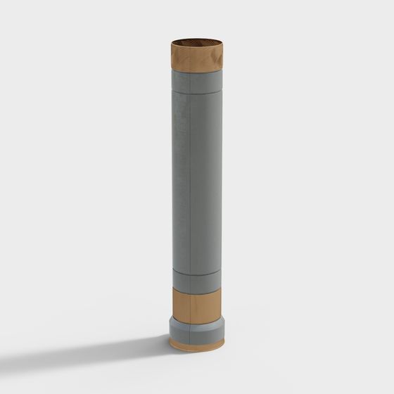 Stylish Low-Polygon Column 3D model for Modern Spaces